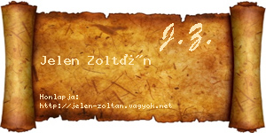 Jelen Zoltán névjegykártya