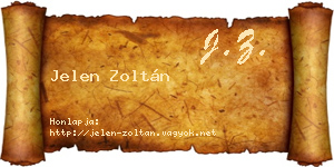 Jelen Zoltán névjegykártya