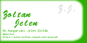 zoltan jelen business card